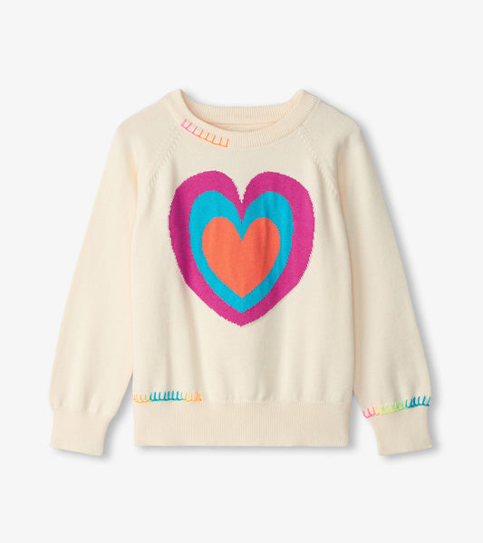 Girls Layered Hearts Sweater - Hatley Girls