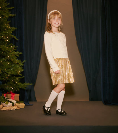 Girls Holiday Mixed Media Dress - Hatley Girls