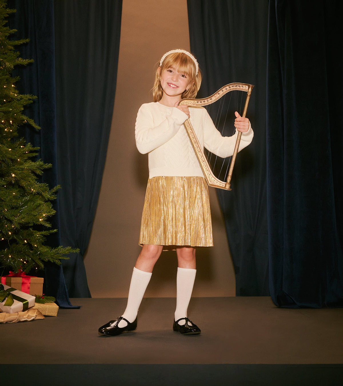 Girls Holiday Mixed Media Dress - Hatley Girls