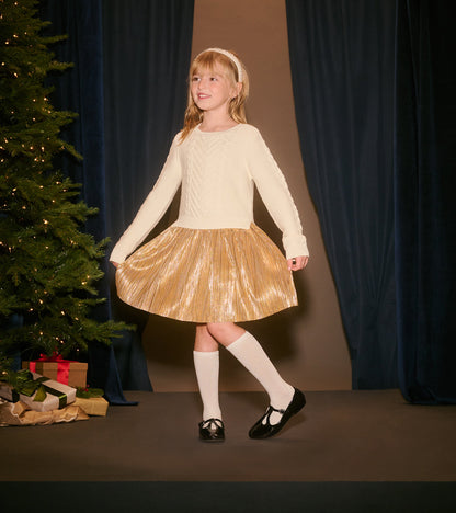 Girls Holiday Mixed Media Dress - Hatley Girls
