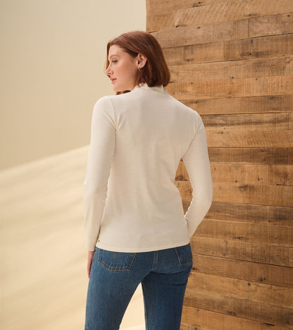 Mock Neck Top - Cream White - Hatley Women