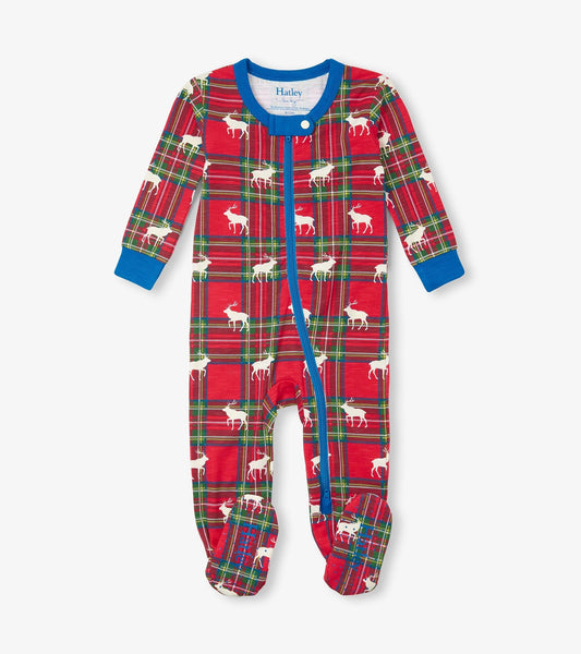 Baby Elk Plaid Cotton Footed Sleeper - Hatley Baby & Toddler