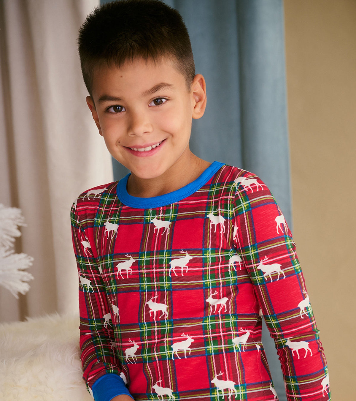 Boys Elk Plaid Pajama Set - Hatley Boys