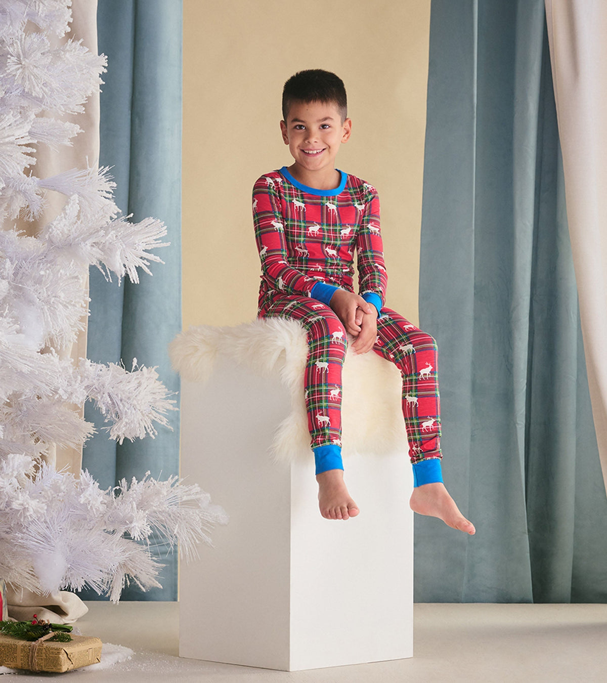 Boys Elk Plaid Pajama Set - Hatley Boys