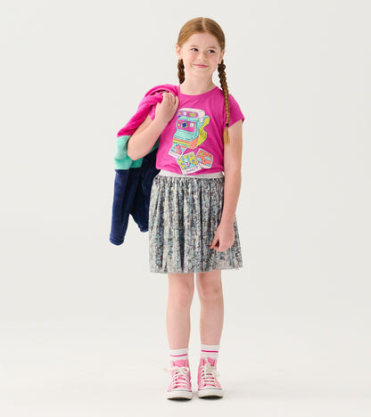 Girls Flower Shimmer Sequin Tulle Skirt - Hatley Girls