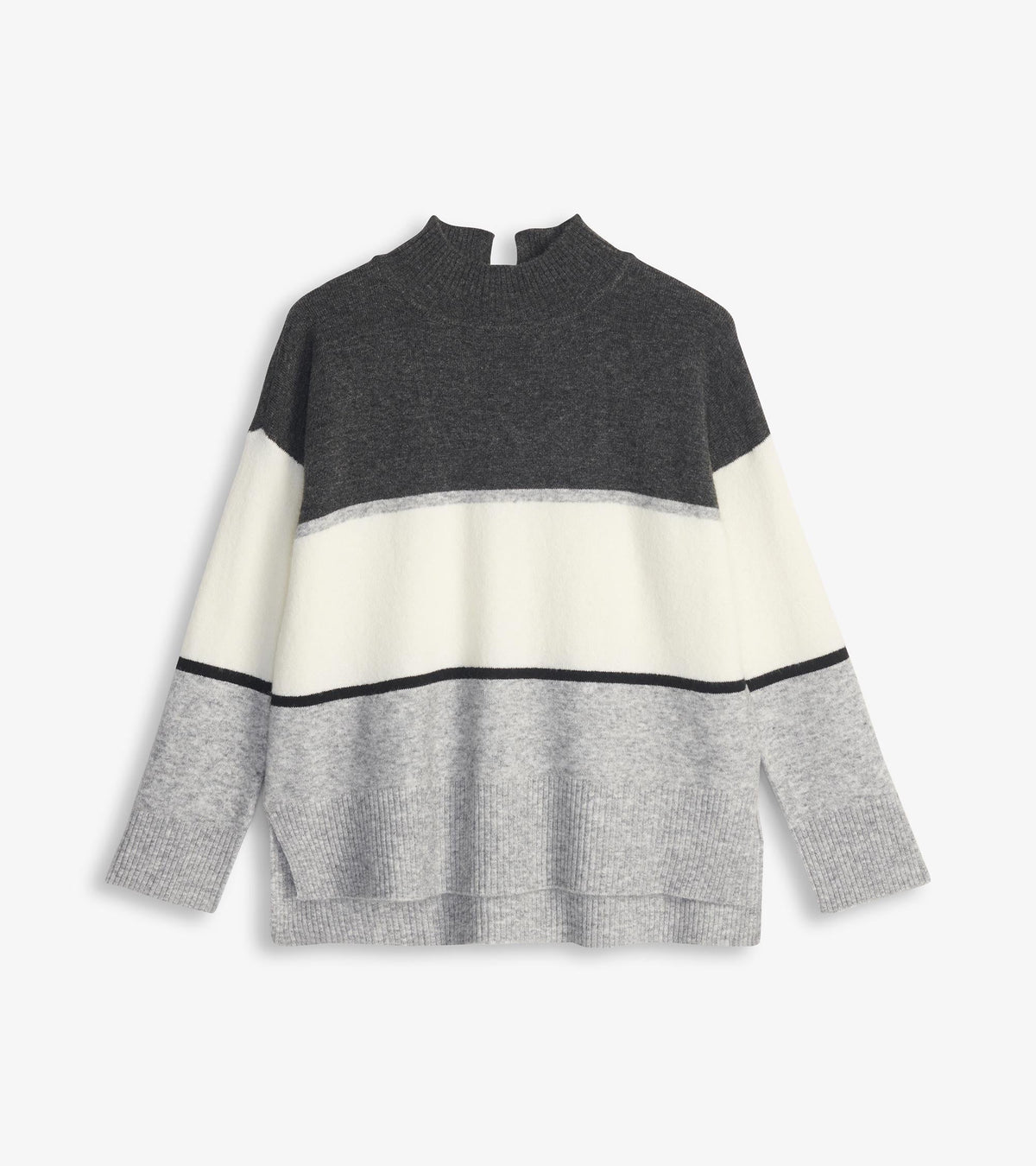 Mock Neck Tunic - Grey Block - Hatley Women
