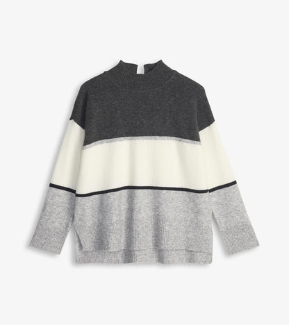 Mock Neck Tunic - Grey Block - Hatley Women