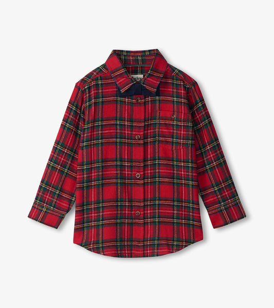 Boys Red Plaid Button Down Shirt - Hatley Boys