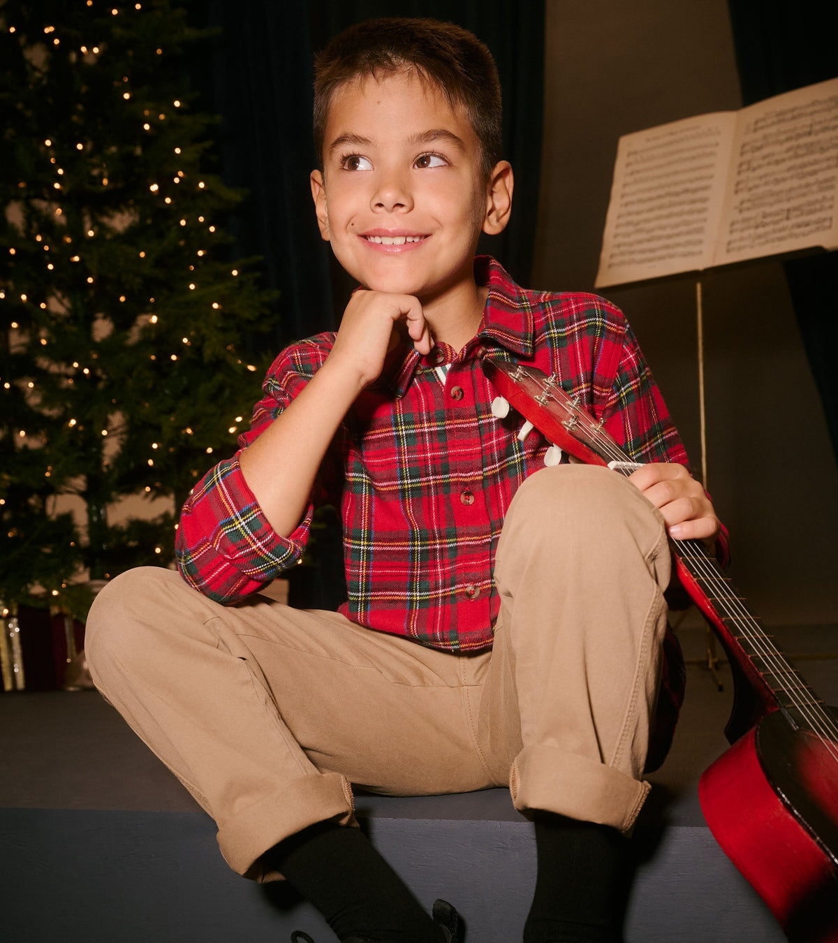 Boys Red Plaid Button Down Shirt - Hatley Boys