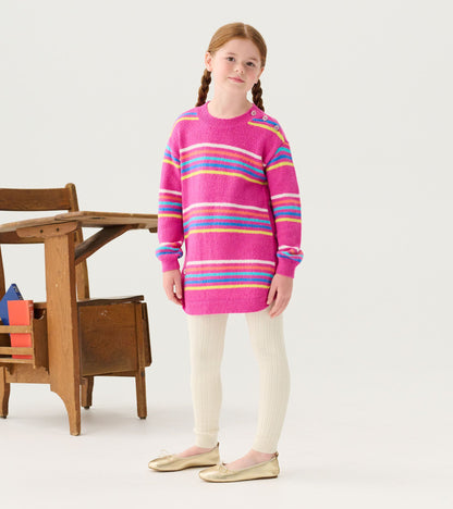 Girls Rainbow Stripes Sweater Tunic - Hatley Girls