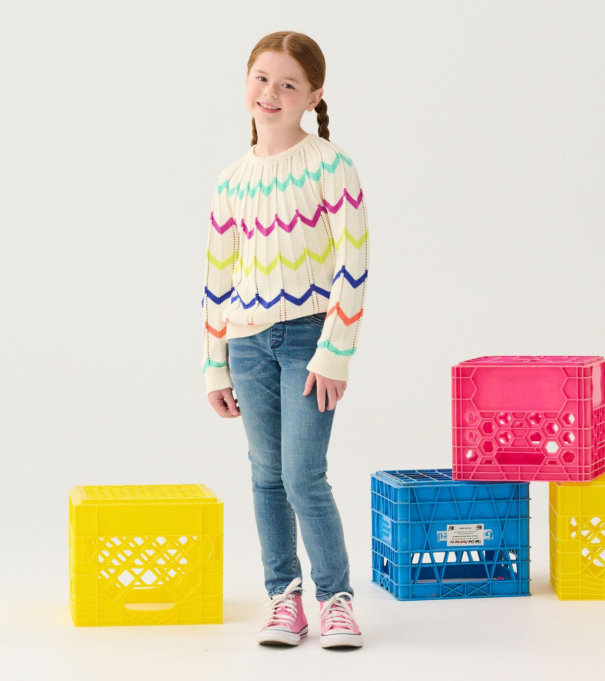 Girls Rainbow Sweater - Hatley Girls