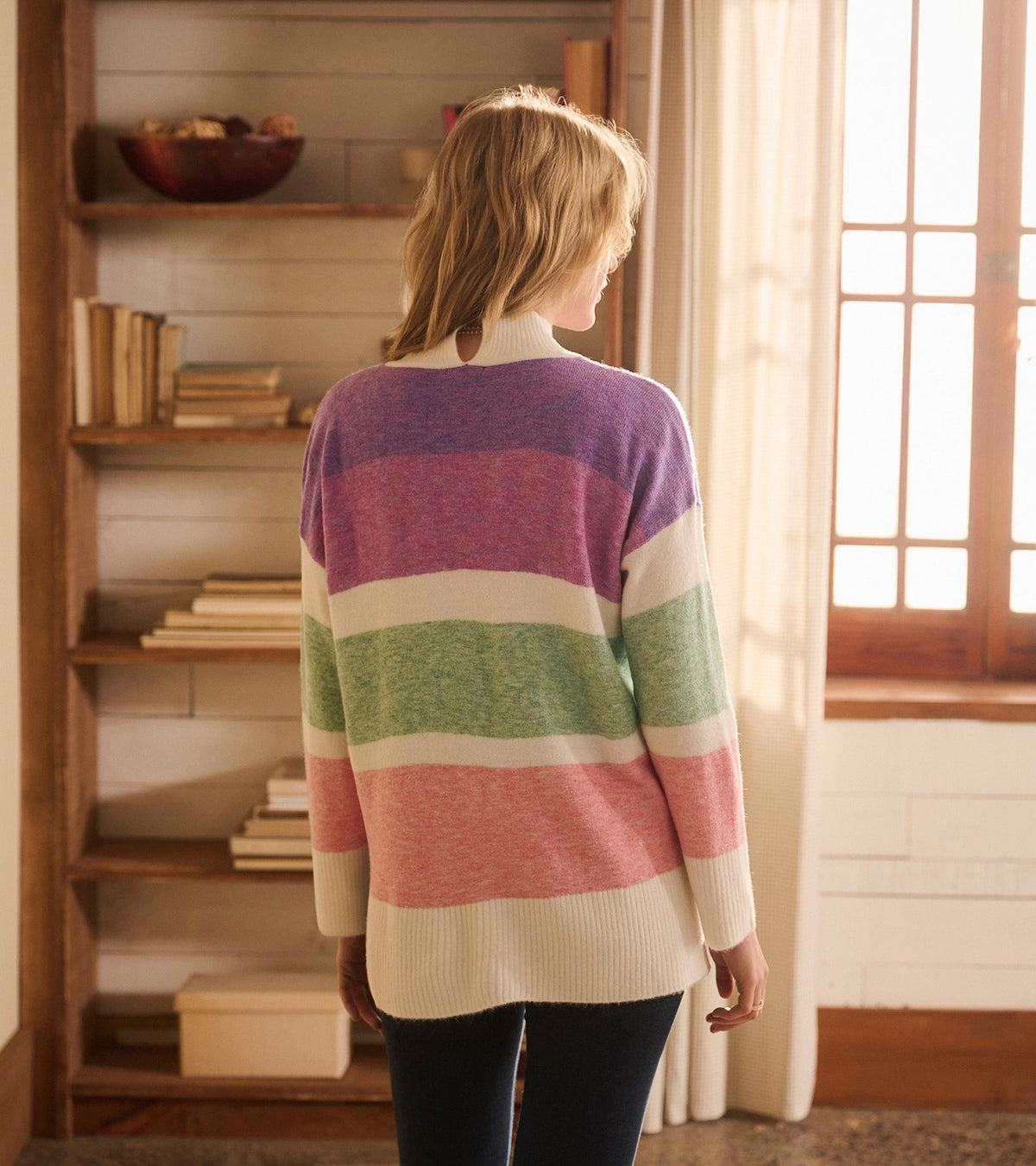 Mock Neck Tunic - Sunrise Color Block - Hatley Women