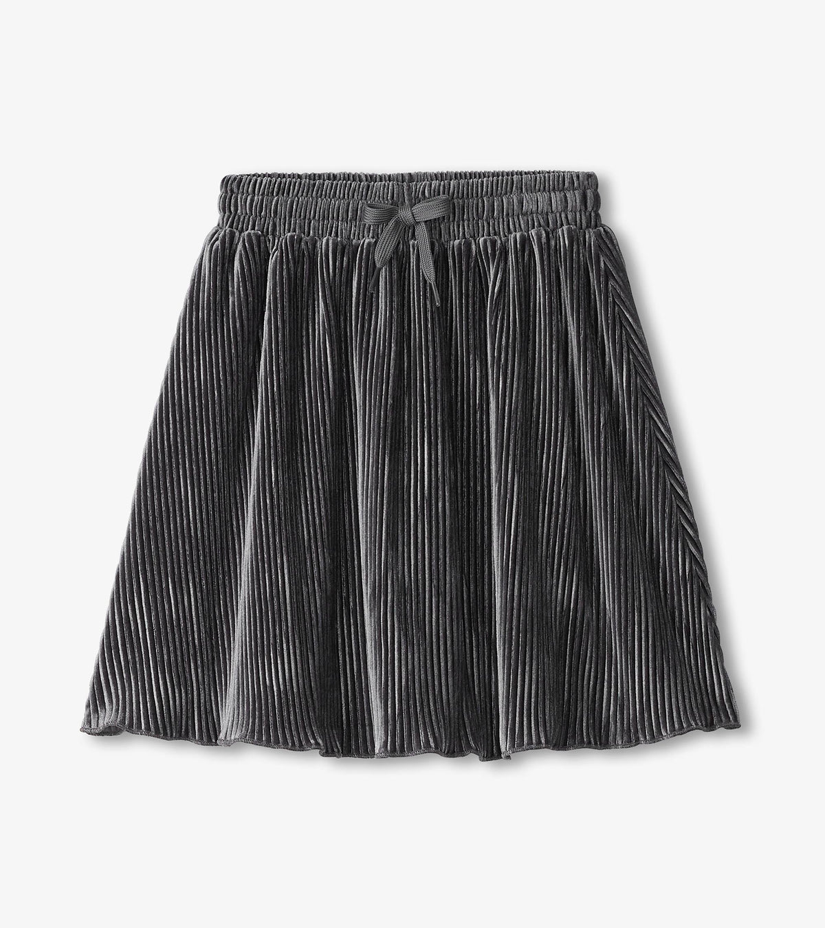 Girls Silver Shine Pleated Velour Skirt - Hatley Girls