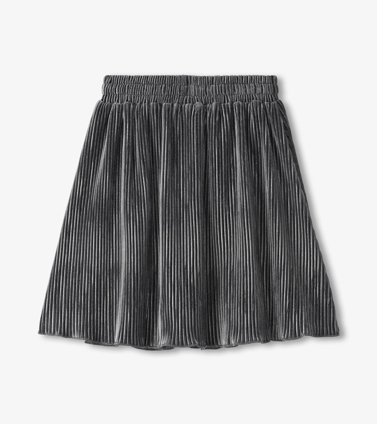 Girls Silver Shine Pleated Velour Skirt - Hatley Girls