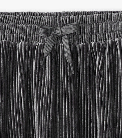 Girls Silver Shine Pleated Velour Skirt - Hatley Girls