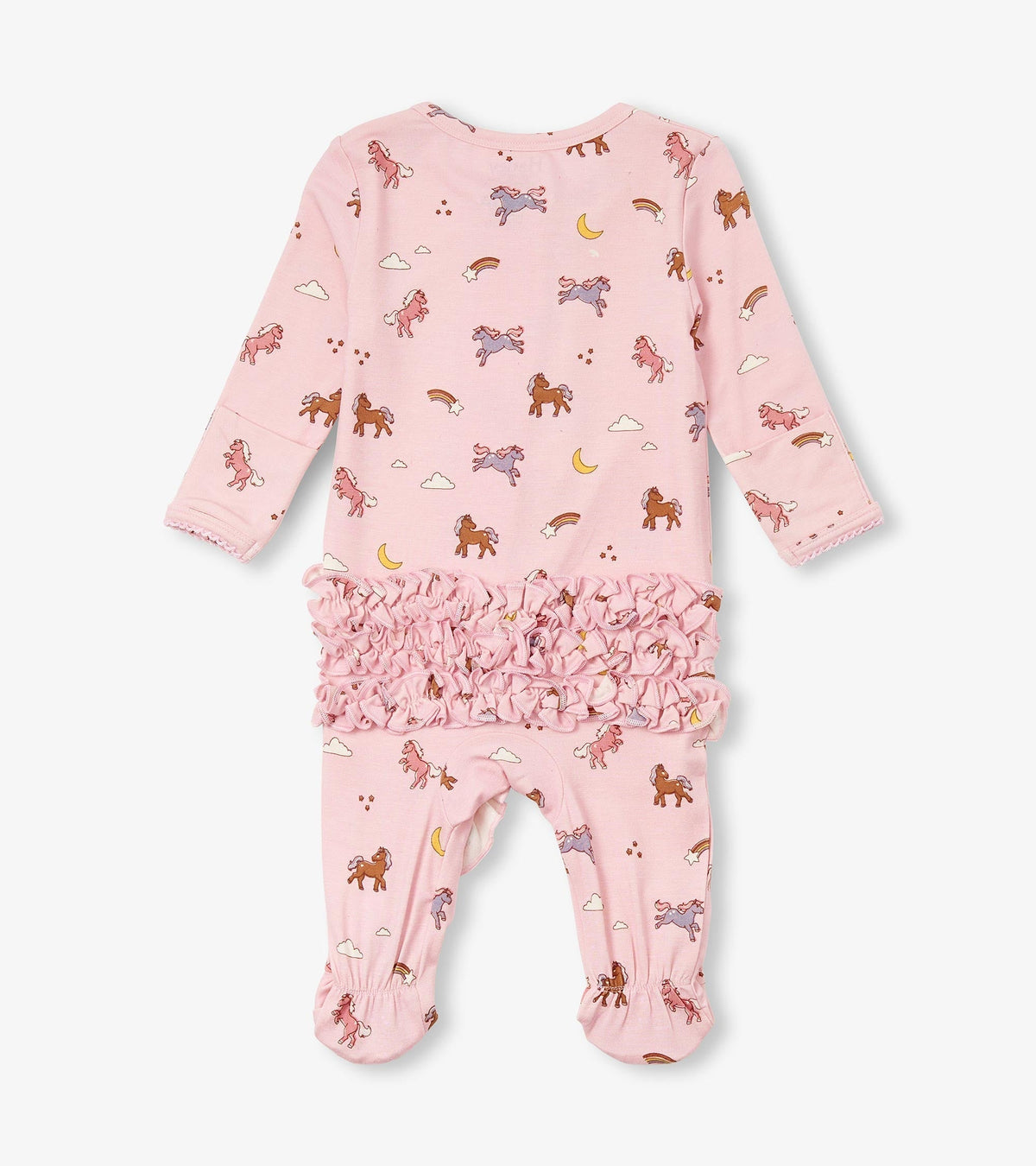 Baby Girls Whimsical Ponies Ruffle Bum Bamboo Sleeper - Hatley Baby & Toddler