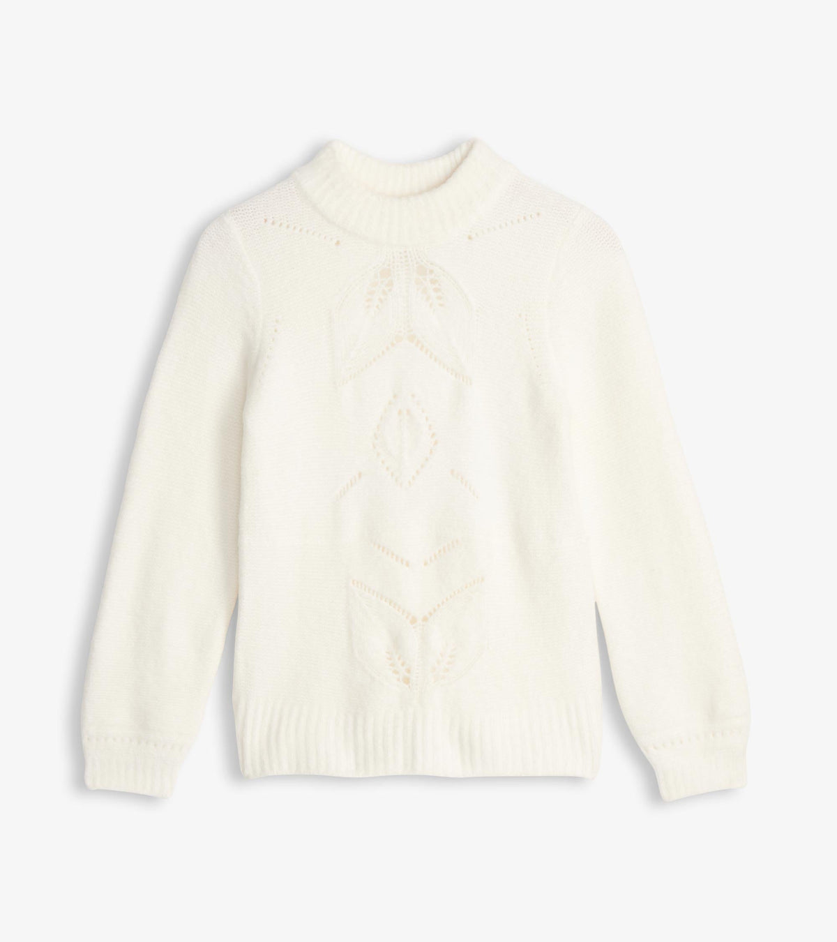 Petal Cable Sweater - Winter White - Hatley Women