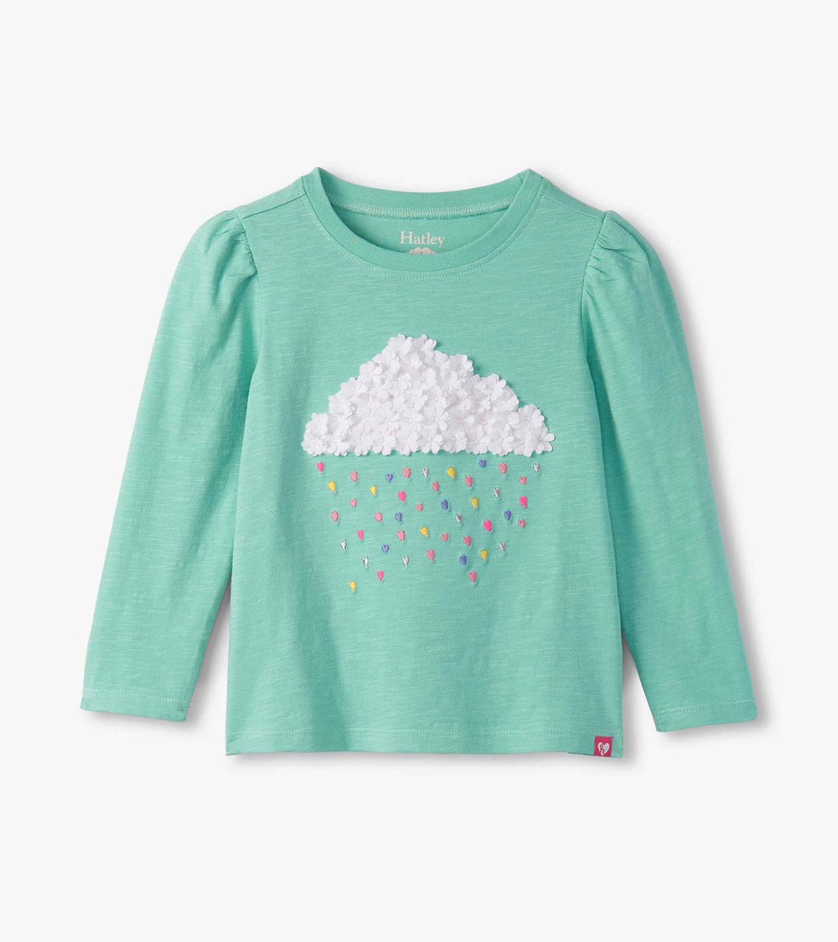 Girls Fluffy Cloud Puff Sleeve Graphic Tee - Hatley Girls