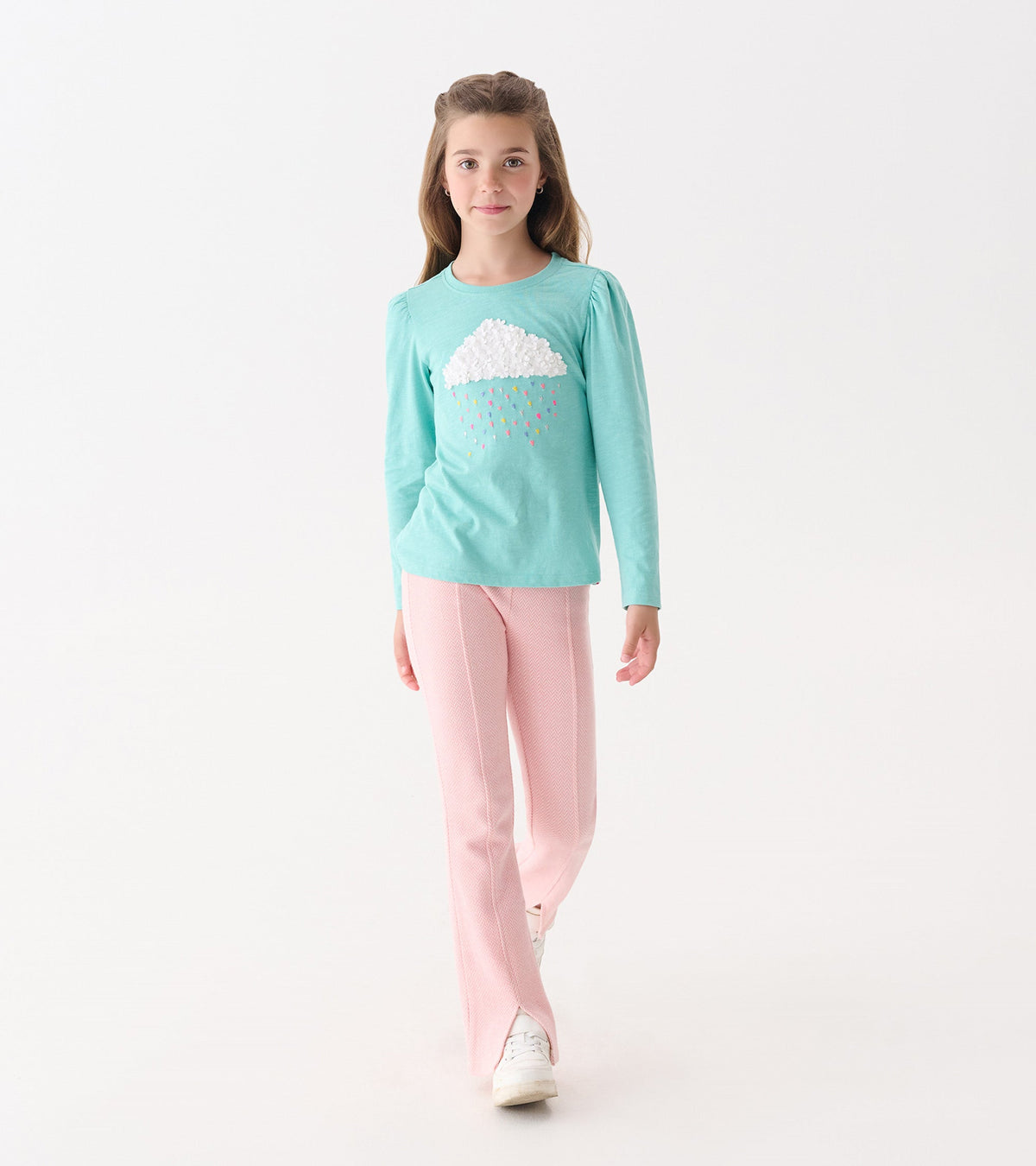 Girls Fluffy Cloud Puff Sleeve Graphic Tee - Hatley Girls