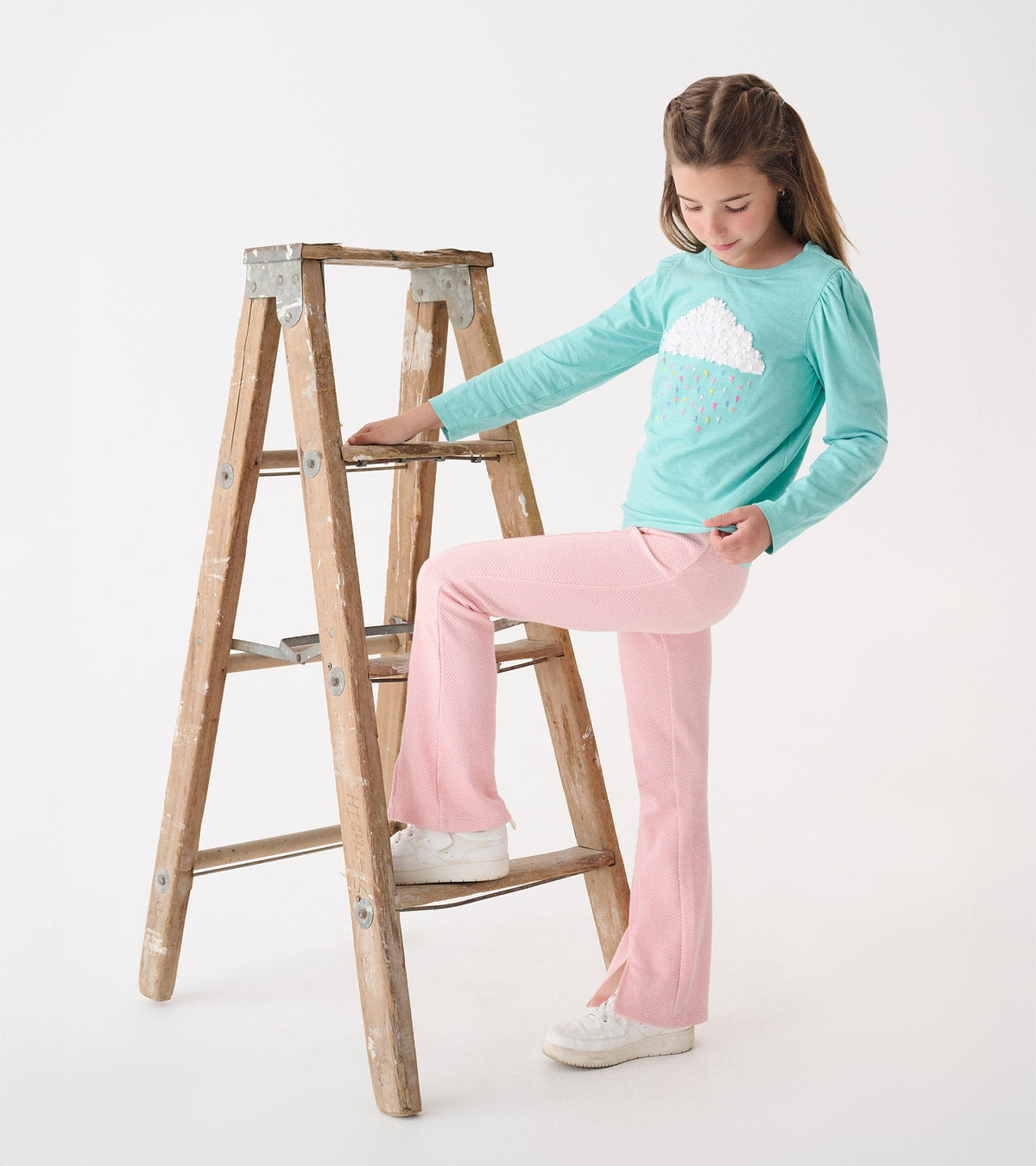Girls Fluffy Cloud Puff Sleeve Graphic Tee - Hatley Girls