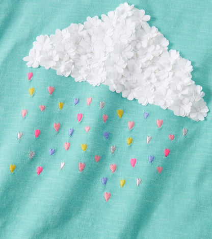 Girls Fluffy Cloud Puff Sleeve Graphic Tee - Hatley Girls
