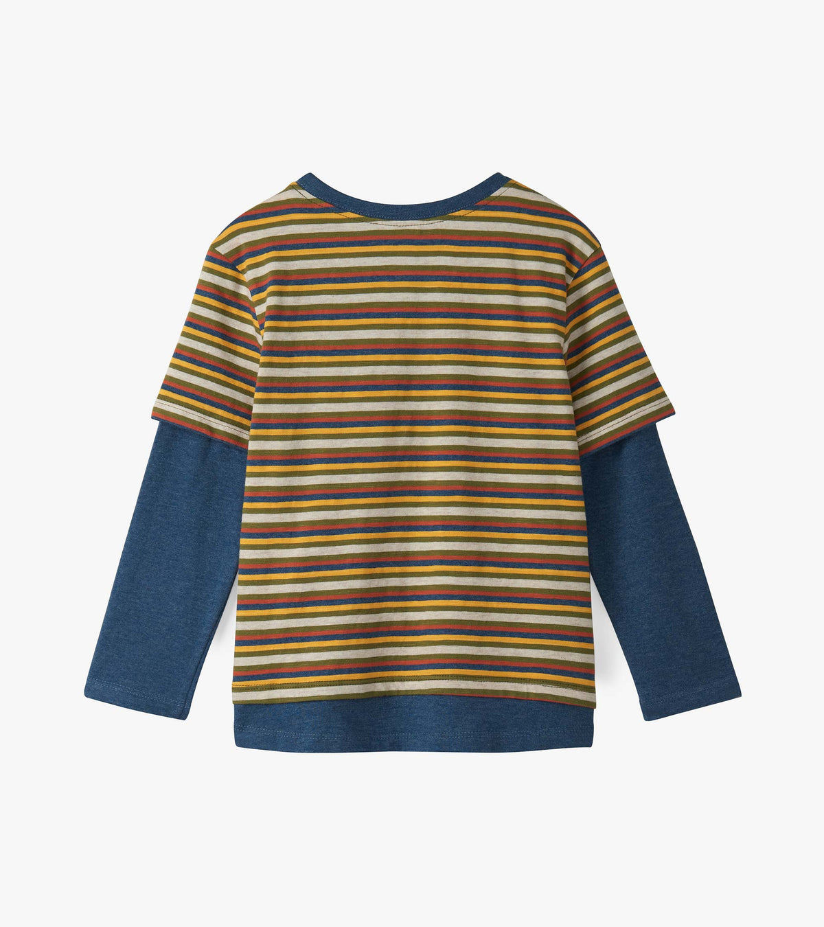 Boys Autumn Stripe Fooler Long Sleeve T-Shirt - Hatley Boys