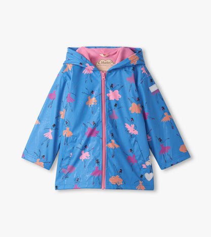 Girls Ballet School Color Changing Zip-Up Rain Jacket - Hatley Girls