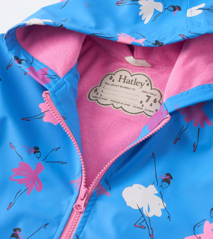 Girls Ballet School Color Changing Zip-Up Rain Jacket - Hatley Girls