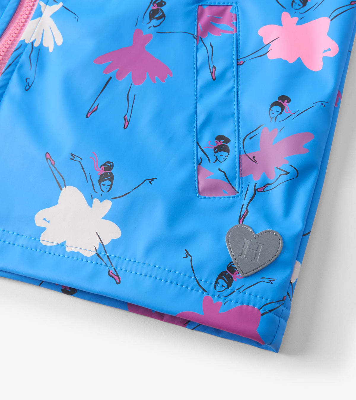 Girls Ballet School Color Changing Zip-Up Rain Jacket - Hatley Girls