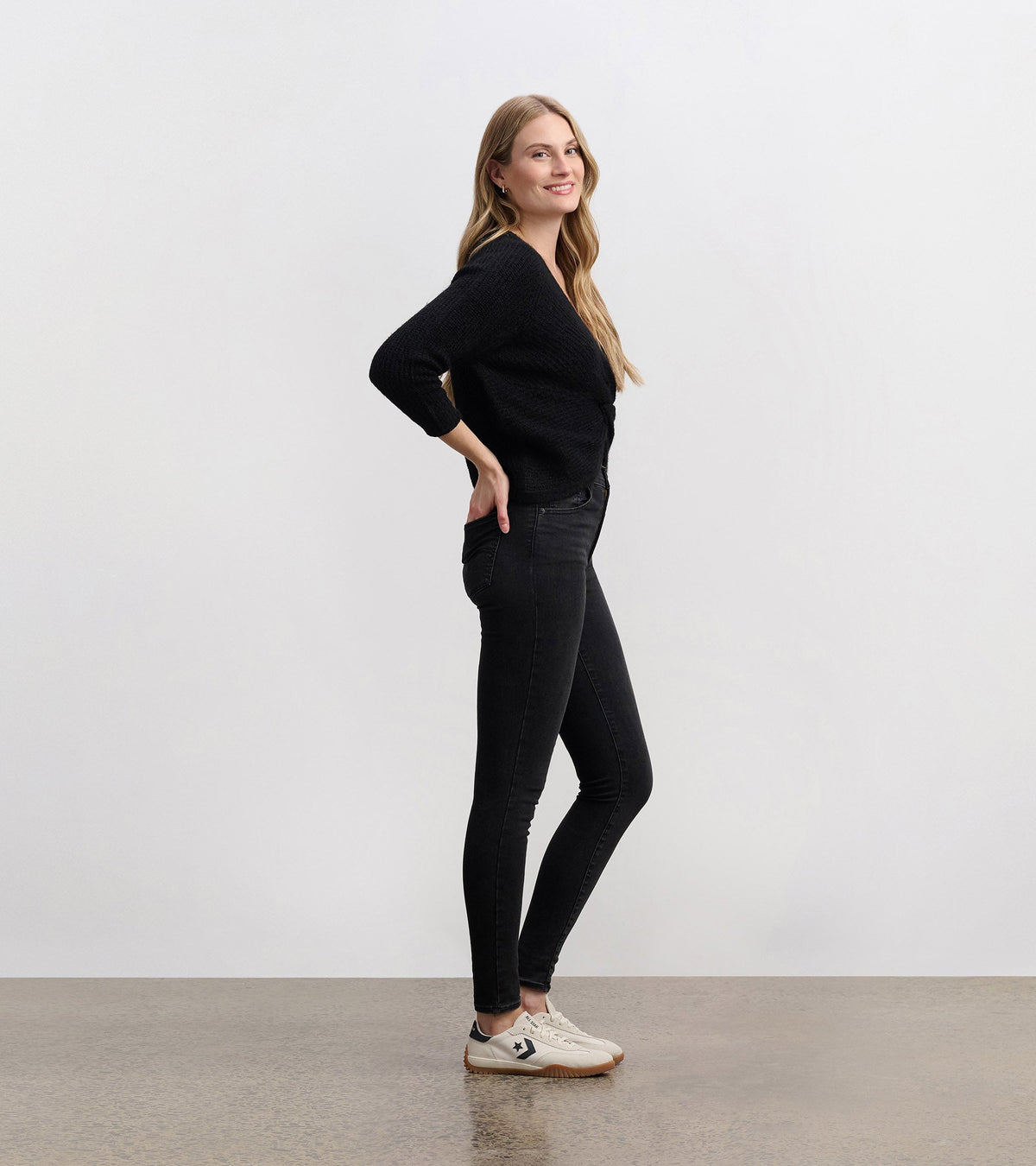 Cross Over Sweater - Black - Hatley Women
