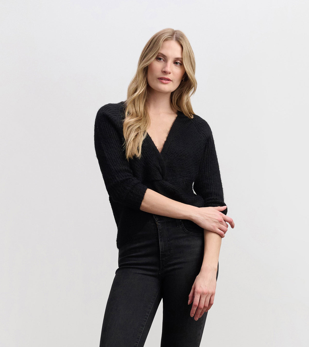 Cross Over Sweater - Black - Hatley Women