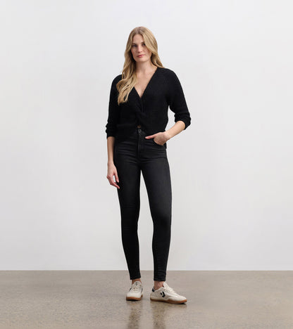 Cross Over Sweater - Black - Hatley Women