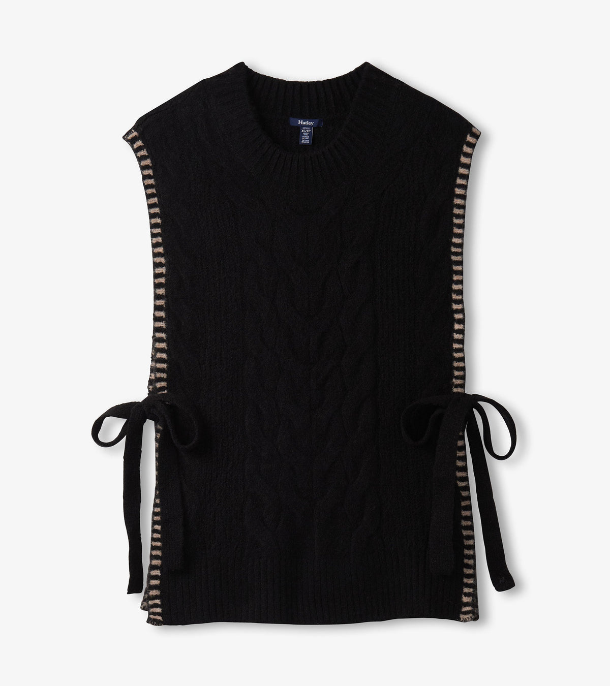 Side-Tie Sweater Vest - Black - Hatley Women