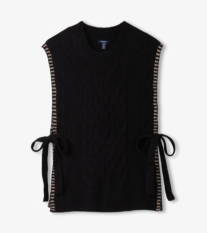 Side-Tie Sweater Vest - Black - Hatley Women