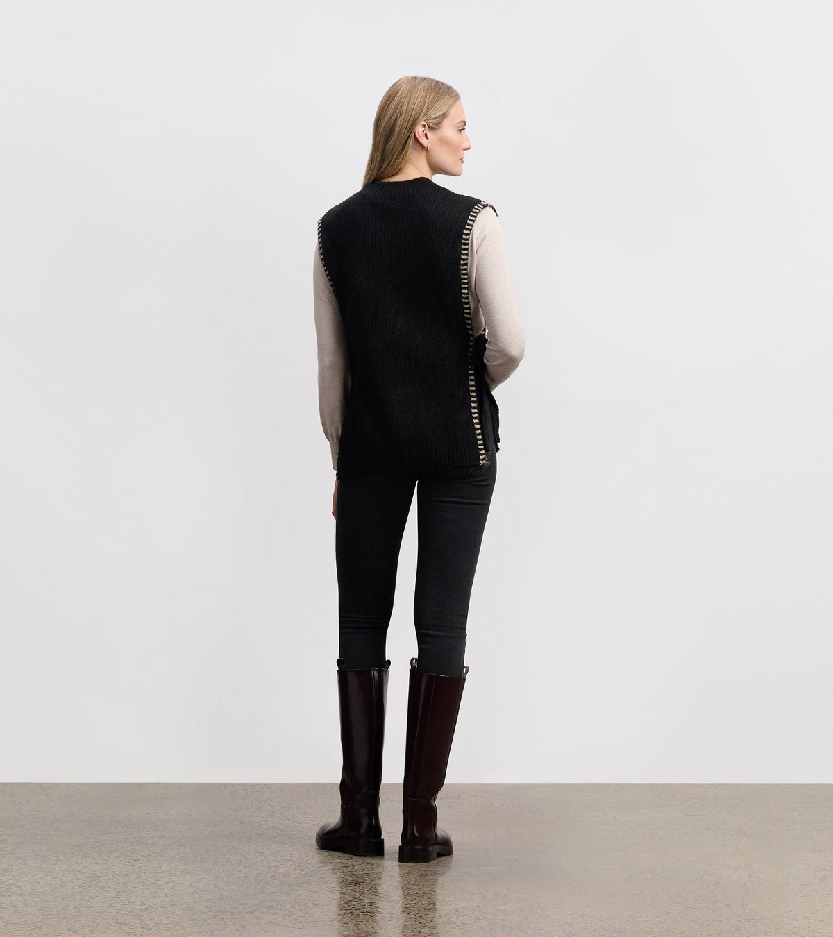Side-Tie Sweater Vest - Black - Hatley Women
