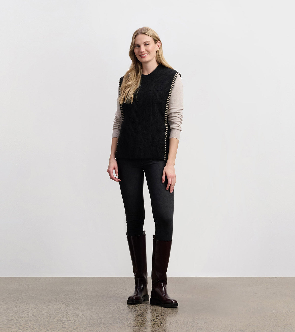 Side-Tie Sweater Vest - Black - Hatley Women