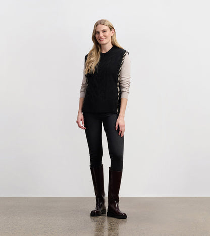 Side-Tie Sweater Vest - Black - Hatley Women