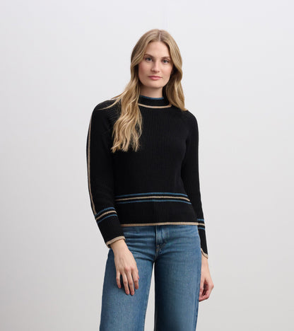 Raglan Stripes Pullover - Black - Hatley Women