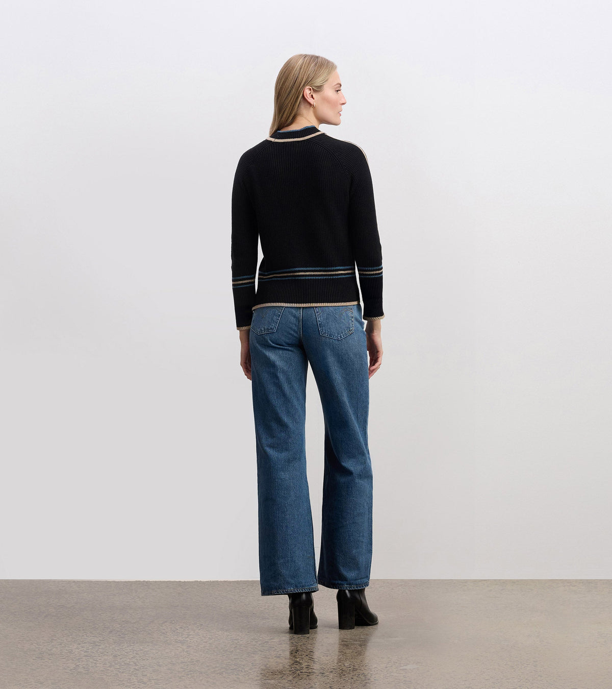 Raglan Stripes Pullover - Black - Hatley Women