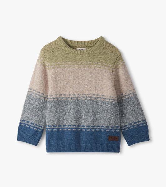 Baby & Toddler Boys Blue Combo Crew Neck Sweater - Hatley Baby & Toddler