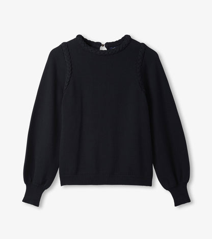 Braided Sweater - Black - Hatley Women