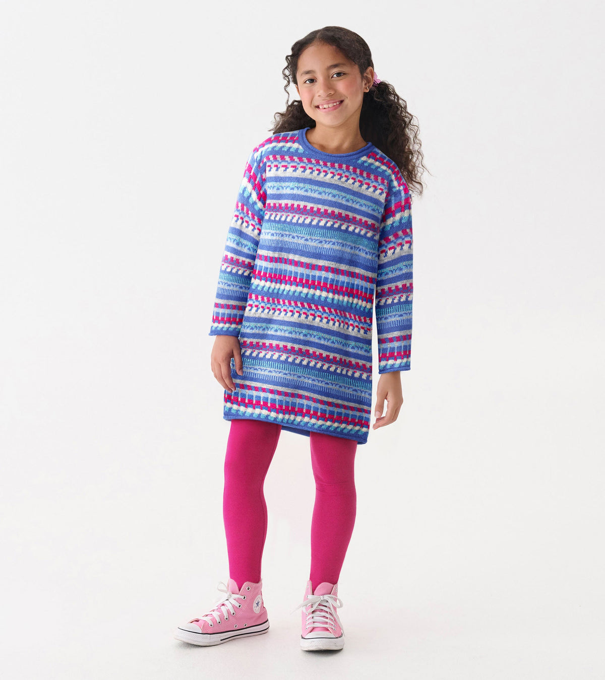 Girls Blueberry Stripe Sweater Dress - Hatley Girls