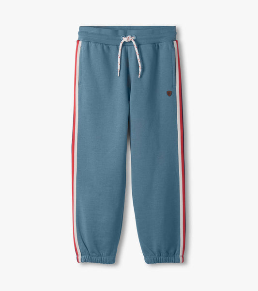 Boys Blue Stone Baggy Track Pants - Hatley Boys