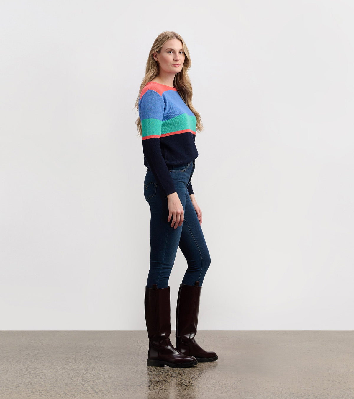 Devon Sweater - Bright Colorblock Stripes - Hatley Women