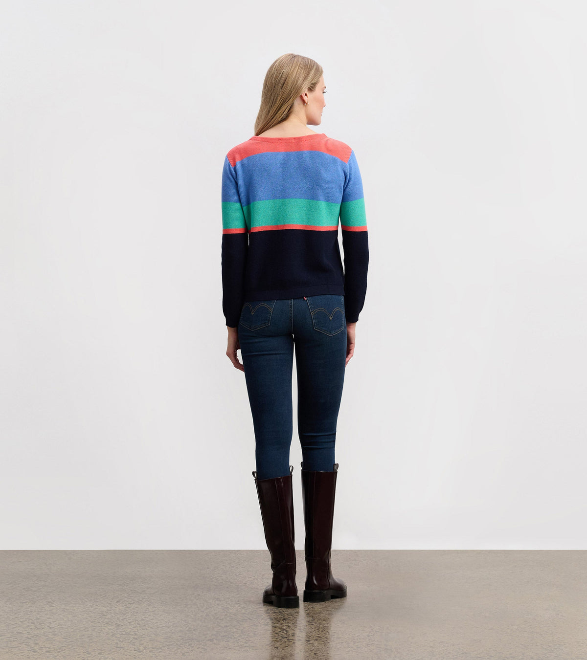 Devon Sweater - Bright Colorblock Stripes - Hatley Women