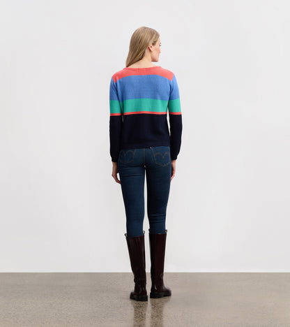 Devon Sweater - Bright Colorblock Stripes - Hatley Women