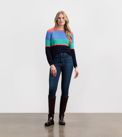 Devon Sweater - Bright Colorblock Stripes - Hatley Women
