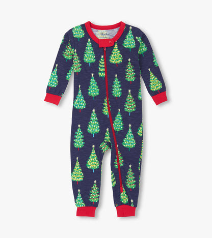 Baby Boys Bottle Brush Trees Glow in the Dark Cotton Sleeper - Hatley Baby & Toddler