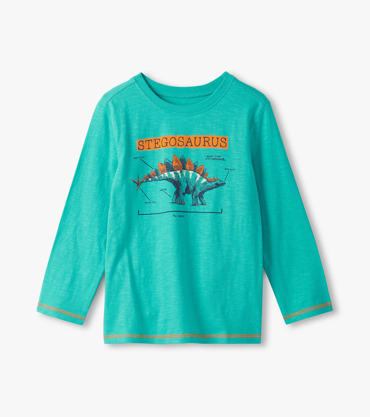 Boys Stegosaurus Glow in the Dark Long Sleeve Graphic Tee - Hatley Boys