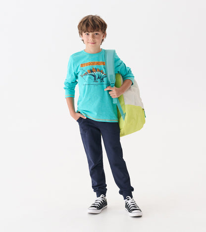 Boys Stegosaurus Glow in the Dark Long Sleeve Graphic Tee - Hatley Boys